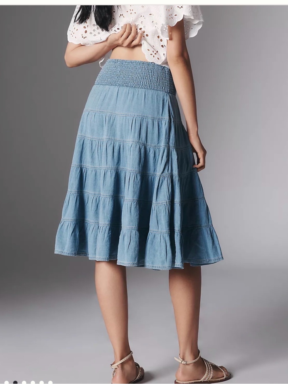 Pilcro Reese 100% Cotton
Smocked Midi Skirt medium - Picture 2 of 16